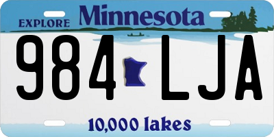 MN license plate 984LJA
