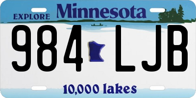 MN license plate 984LJB