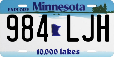 MN license plate 984LJH
