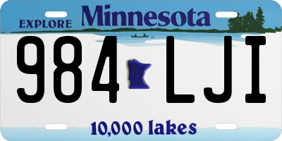 MN license plate 984LJI