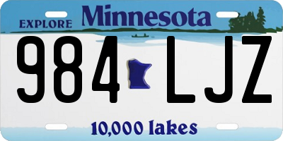 MN license plate 984LJZ