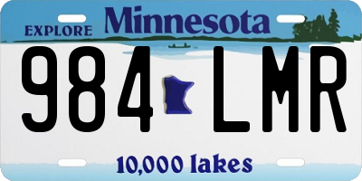 MN license plate 984LMR