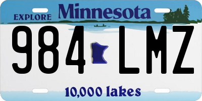 MN license plate 984LMZ