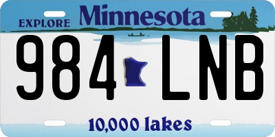 MN license plate 984LNB