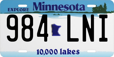 MN license plate 984LNI