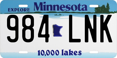 MN license plate 984LNK