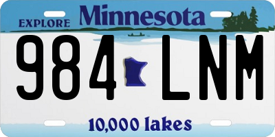 MN license plate 984LNM