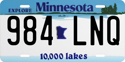 MN license plate 984LNQ