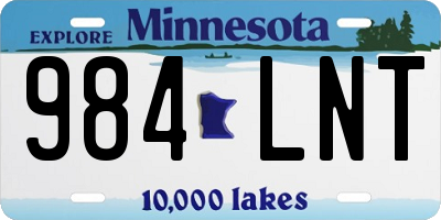 MN license plate 984LNT