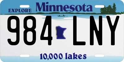 MN license plate 984LNY