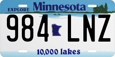 MN license plate 984LNZ