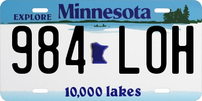 MN license plate 984LOH