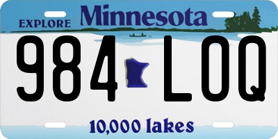 MN license plate 984LOQ