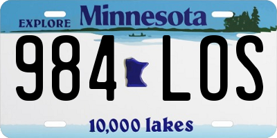 MN license plate 984LOS