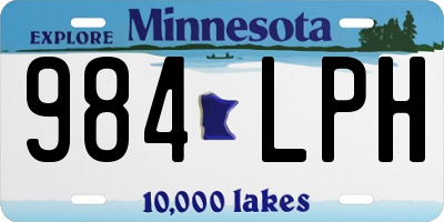 MN license plate 984LPH