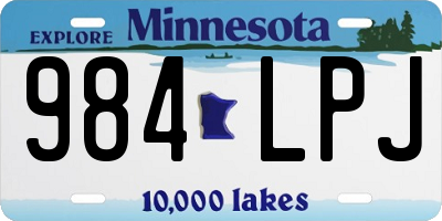 MN license plate 984LPJ