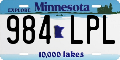 MN license plate 984LPL