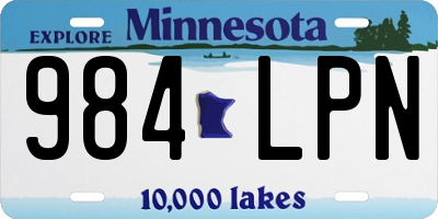 MN license plate 984LPN