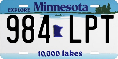 MN license plate 984LPT