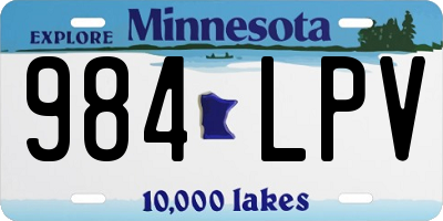 MN license plate 984LPV