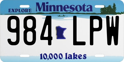 MN license plate 984LPW