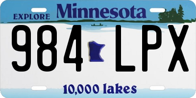 MN license plate 984LPX