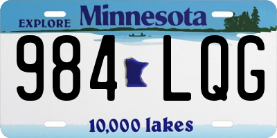 MN license plate 984LQG