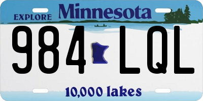 MN license plate 984LQL
