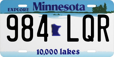 MN license plate 984LQR