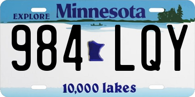 MN license plate 984LQY