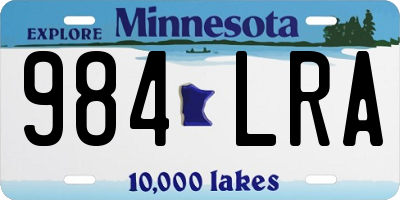 MN license plate 984LRA