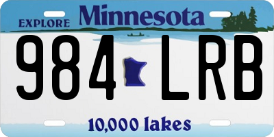 MN license plate 984LRB