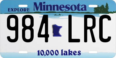 MN license plate 984LRC