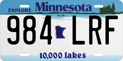 MN license plate 984LRF