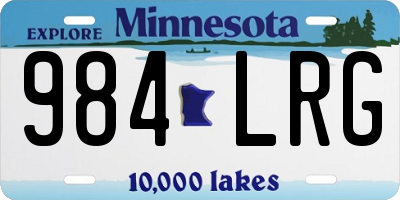 MN license plate 984LRG