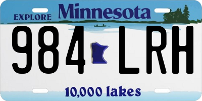 MN license plate 984LRH