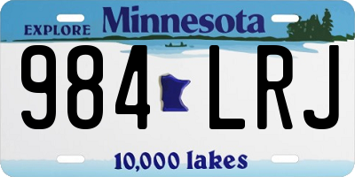 MN license plate 984LRJ