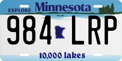MN license plate 984LRP