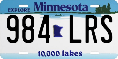 MN license plate 984LRS
