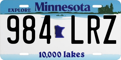 MN license plate 984LRZ