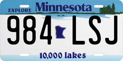 MN license plate 984LSJ