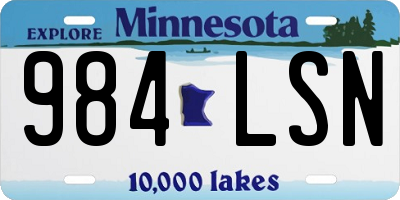 MN license plate 984LSN