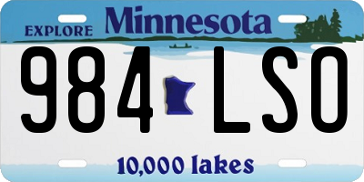 MN license plate 984LSO