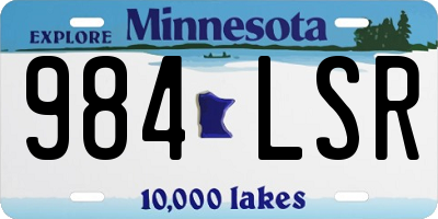 MN license plate 984LSR