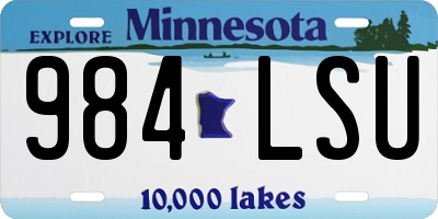 MN license plate 984LSU
