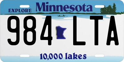MN license plate 984LTA