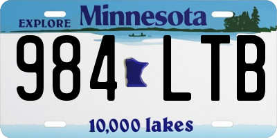 MN license plate 984LTB