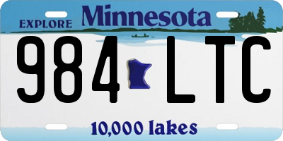 MN license plate 984LTC
