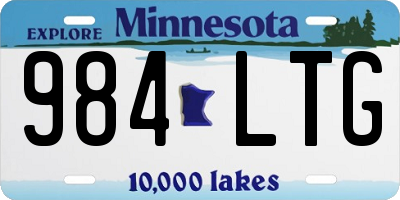 MN license plate 984LTG