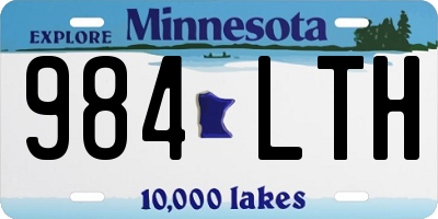 MN license plate 984LTH